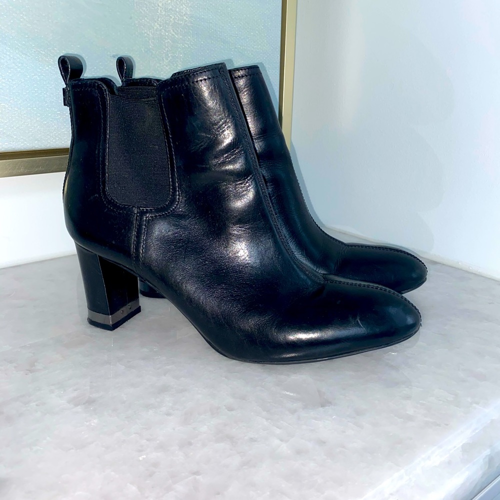 Tory Burch Black Leather Booties - Like New - Size 10